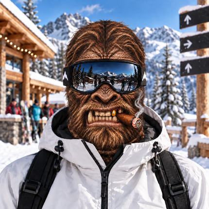 Bigfoot Cigar Ski Mask Funny Sasquatch Winter Face Cover