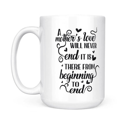 A Mother's Love Will Never End - White Mug MG17 - Charming Present