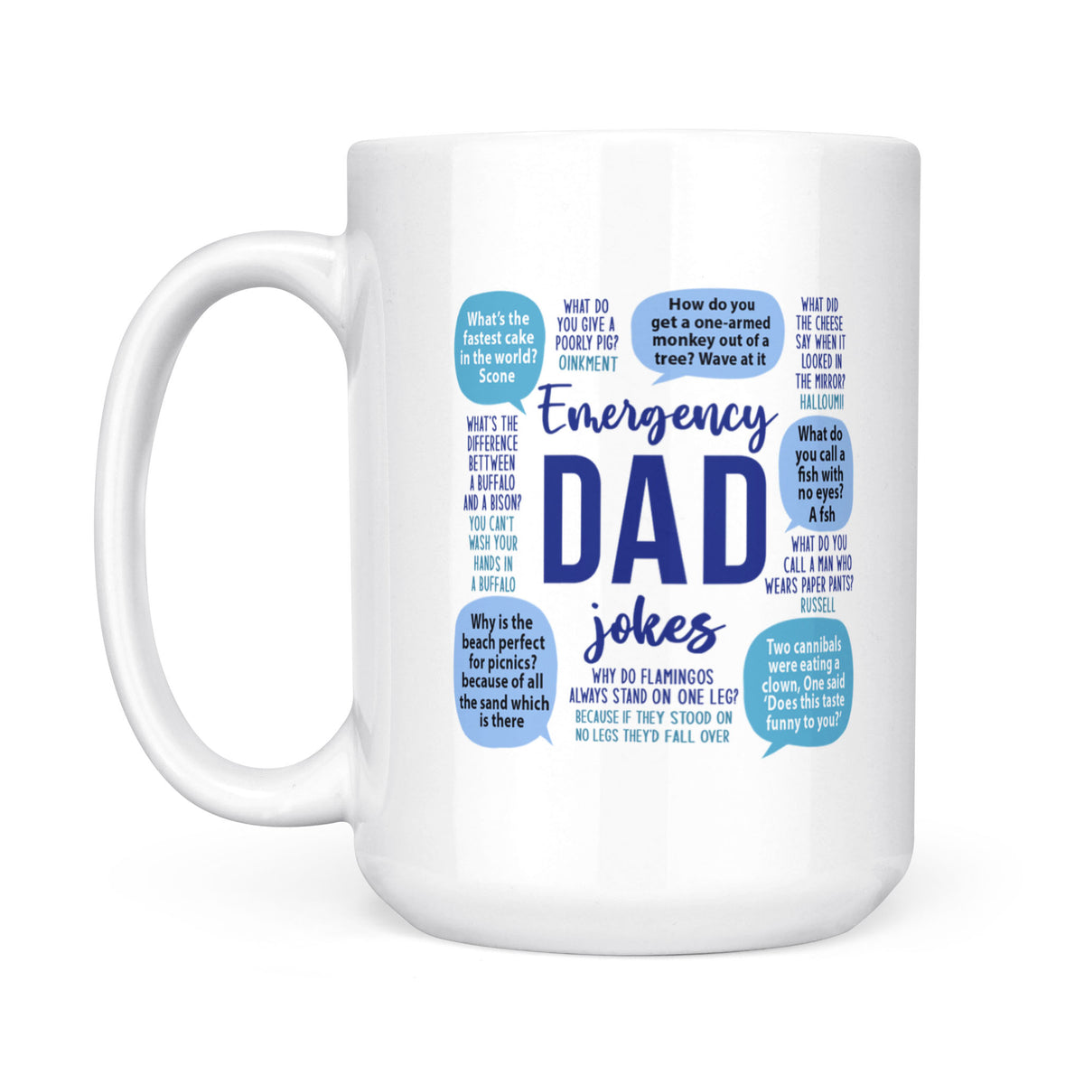 Emergency Dad Jokes - White Mug MG10