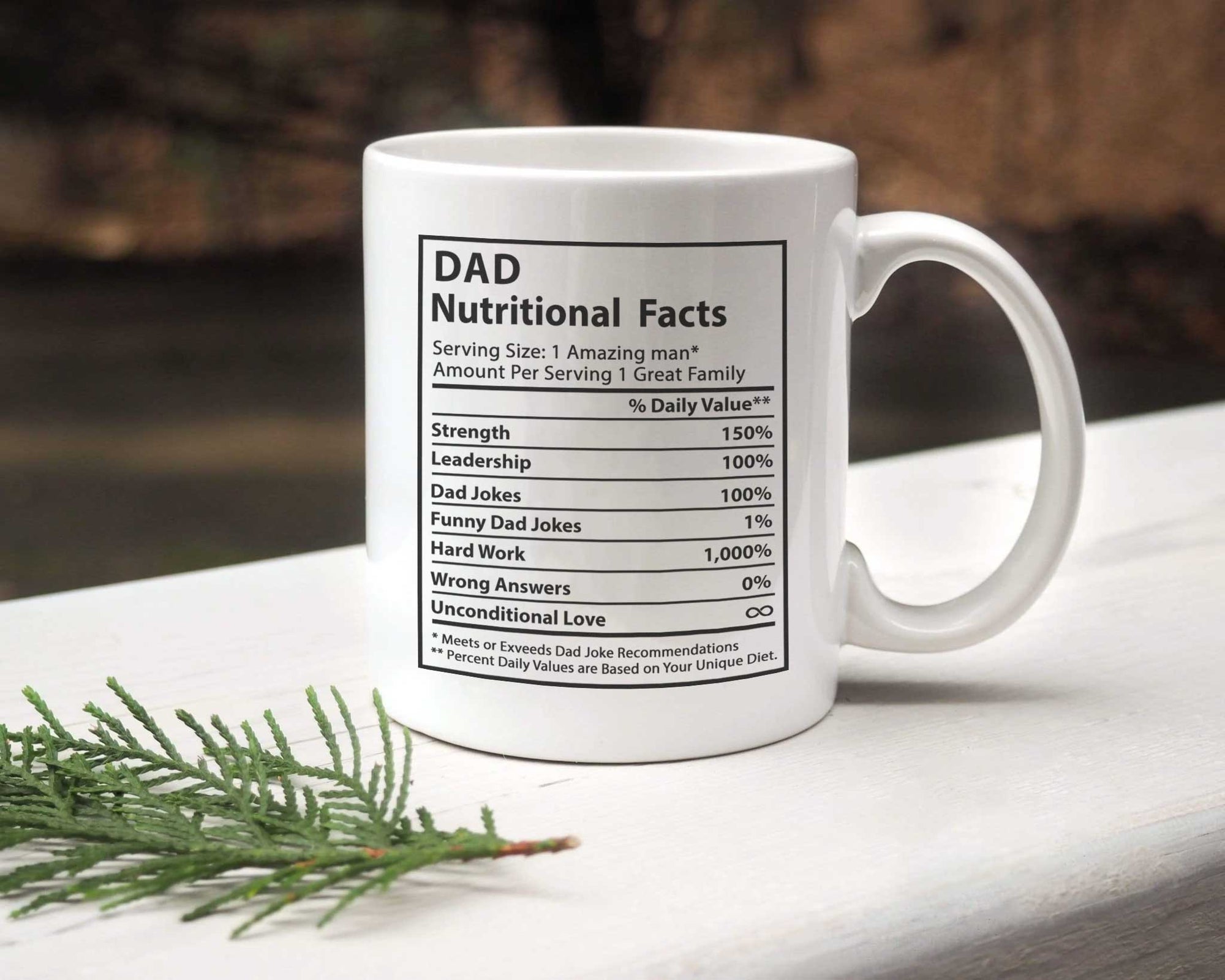 Novelty Superhero Dad Nutrition Facts - Mug MG05