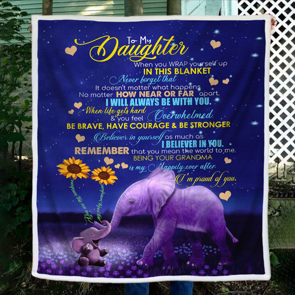To My Daughter - I Will Always Be With You - Fleece Blanket FB03V