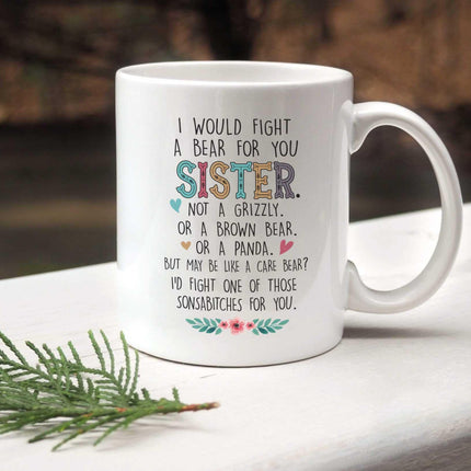 Sister Not A Grizzly - White Mug MG26 - Charming Present