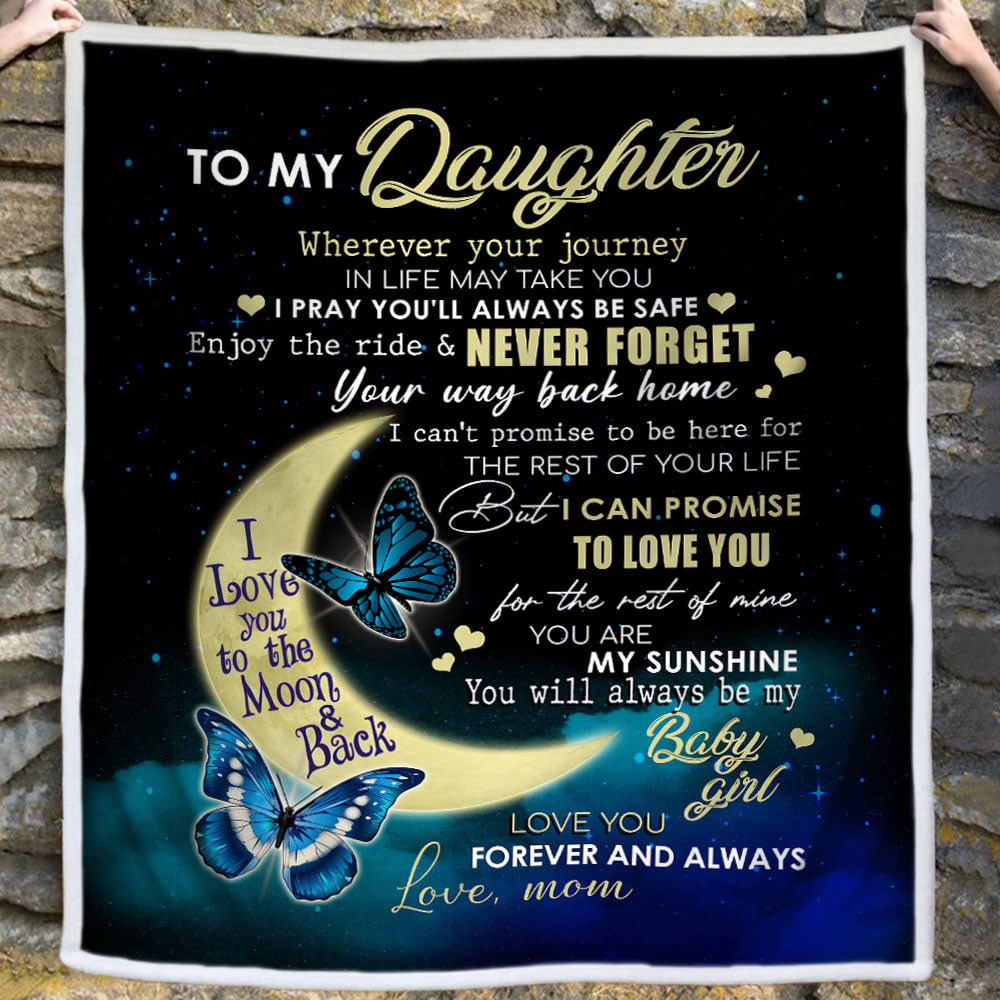 To My Daughter - Enjoy The Ride - Fleece Blanket FB01V