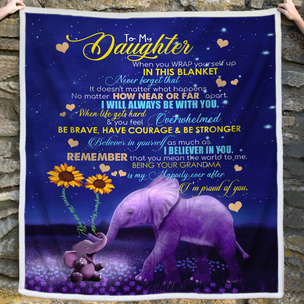 To My Daughter - I Will Always Be With You - Fleece Blanket FB03V