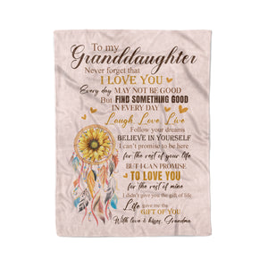 To My Granddaughter - I Love You - Fleece Blanket FB05T