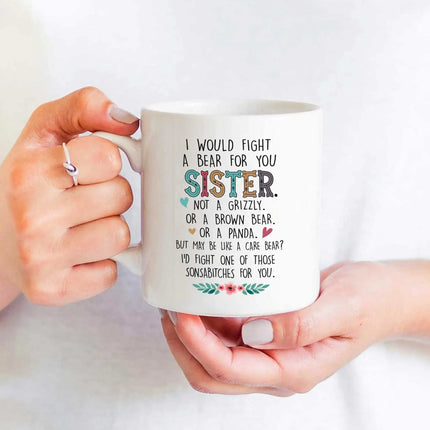 Sister Not A Grizzly - White Mug MG26 - Charming Present