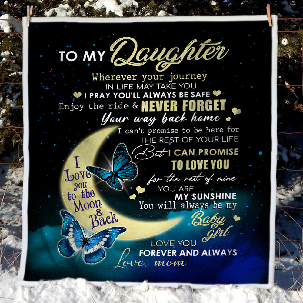 To My Daughter - Enjoy The Ride - Fleece Blanket FB01V