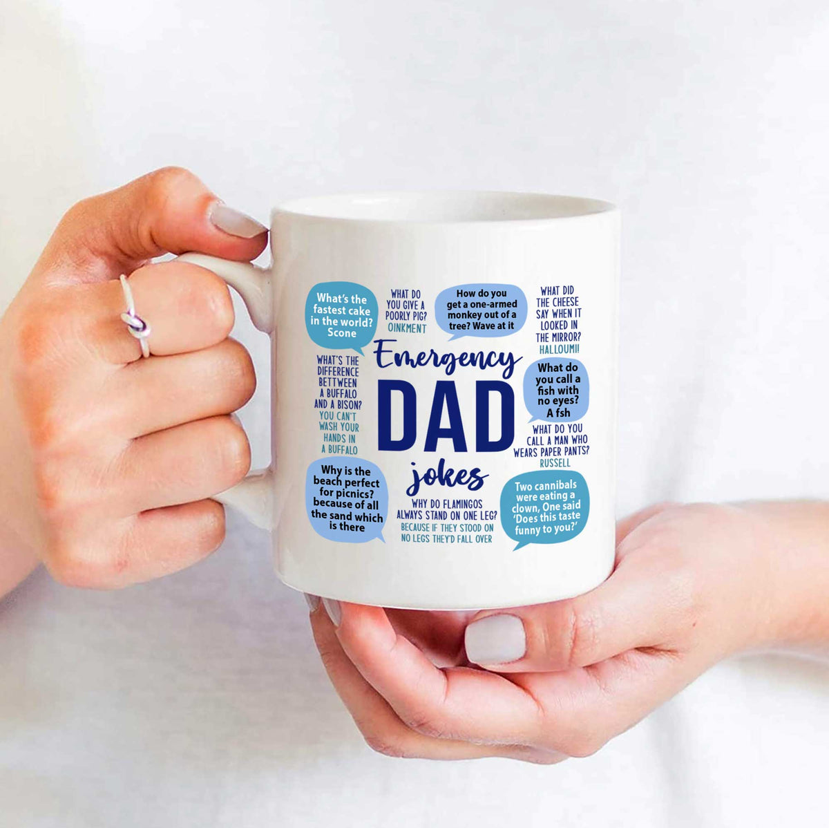 Emergency Dad Jokes - White Mug MG10
