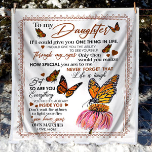 To My Daughter - How Special You Are To Me - Fleece Blanket FB06V