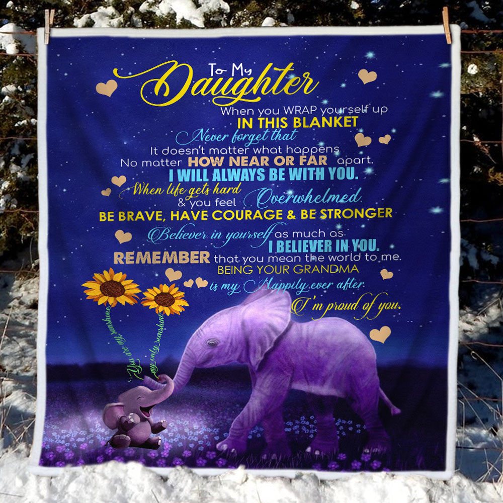 To My Daughter - I Will Always Be With You - Fleece Blanket FB03V