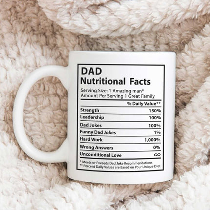 Novelty Superhero Dad Nutrition Facts - Mug MG05 - Charming Present