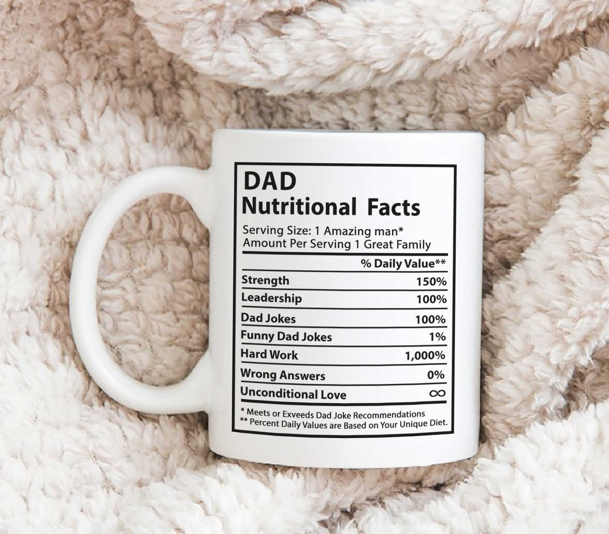 Novelty Superhero Dad Nutrition Facts - Mug MG05