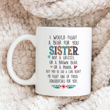 Sister Not A Grizzly - White Mug MG26 - Charming Present