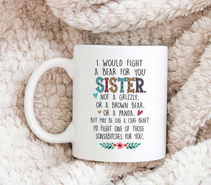 Sister Not A Grizzly - White Mug MG26 - Charming Present