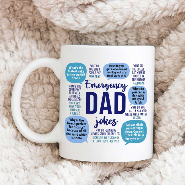 Emergency Dad Jokes - White Mug MG10 - Charming Present