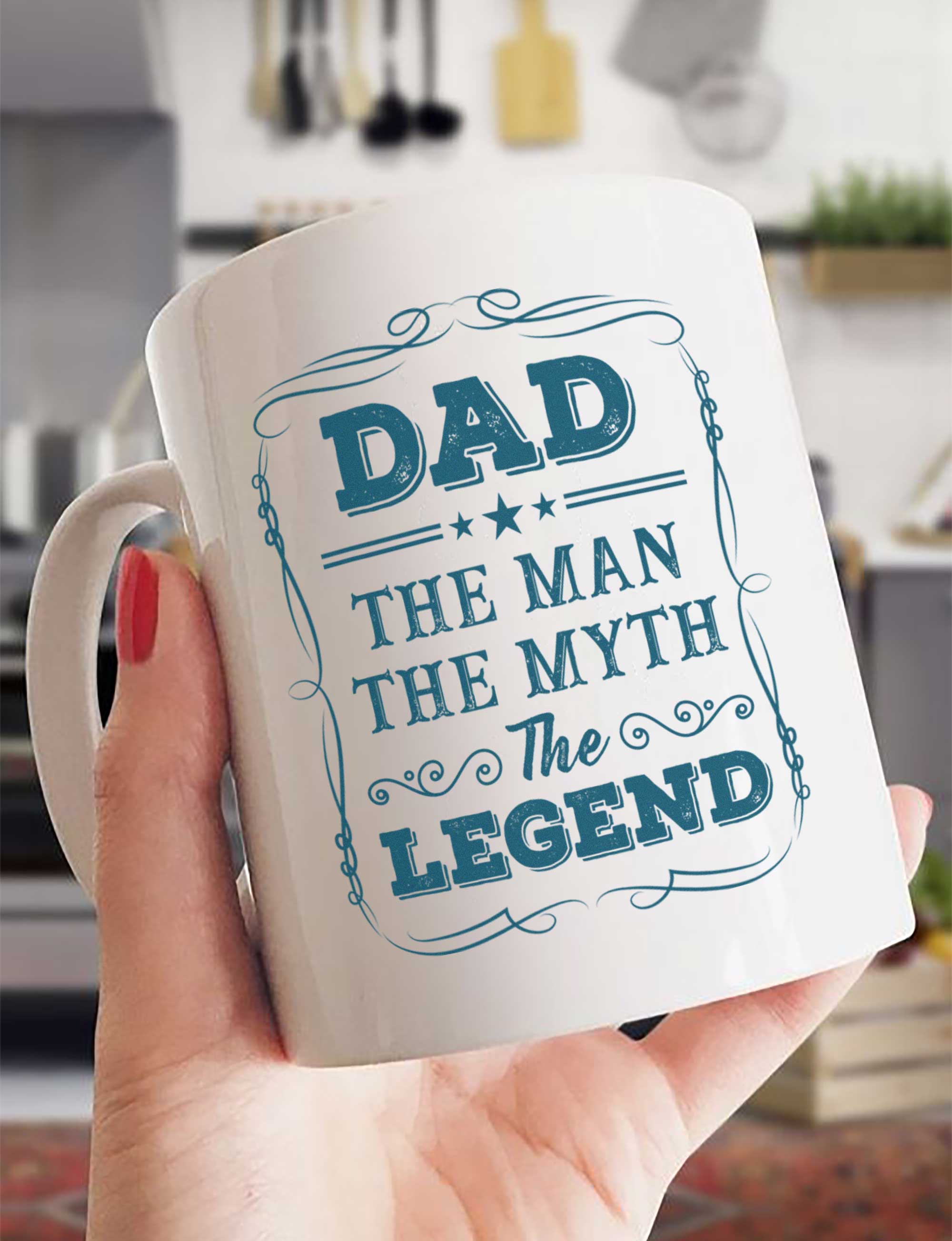 Dad - The Legend The Man The Myth - White Mug MG21