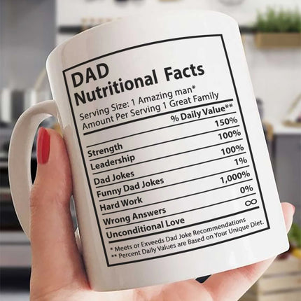 Novelty Superhero Dad Nutrition Facts - Mug MG05 - Charming Present