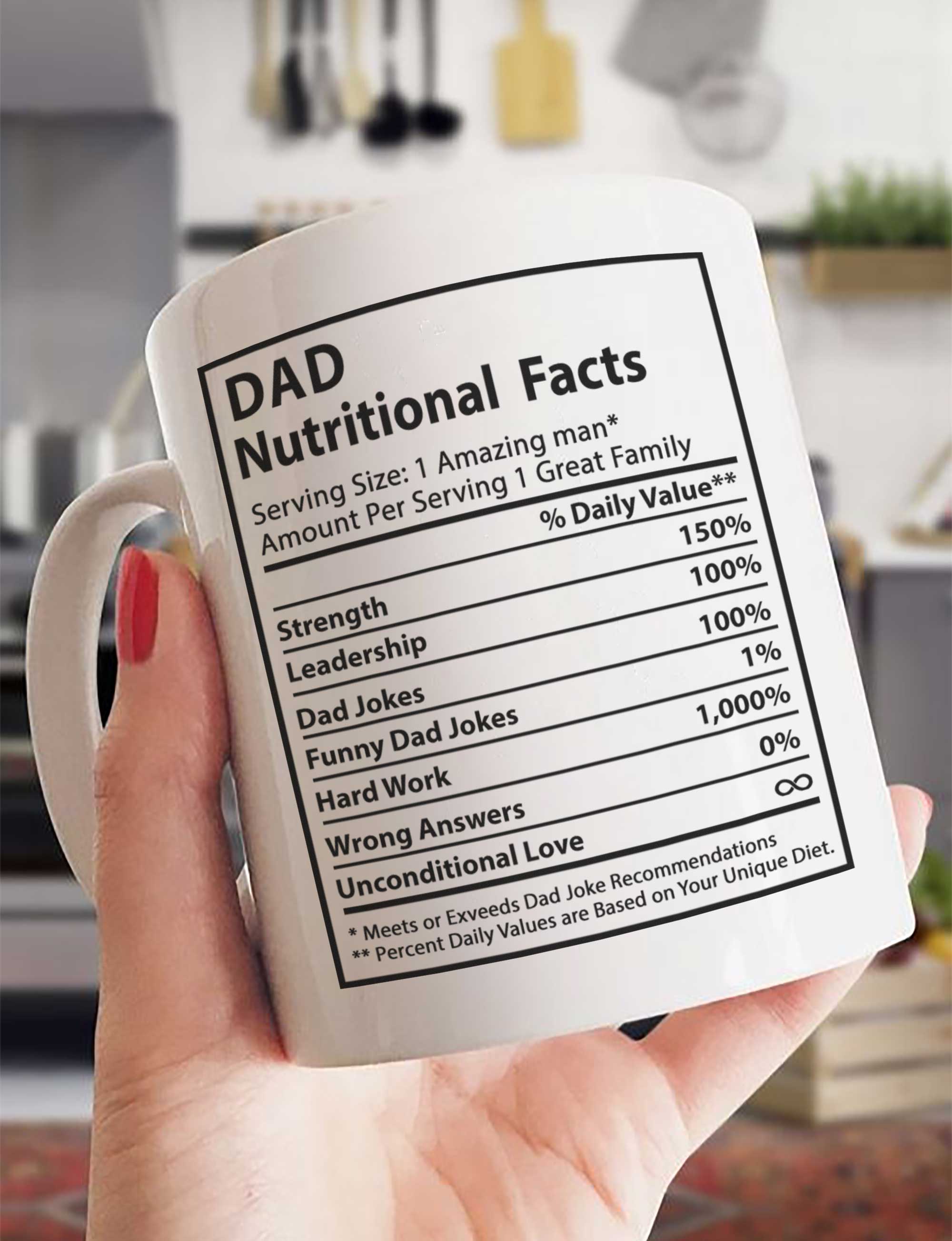 Novelty Superhero Dad Nutrition Facts - Mug MG05