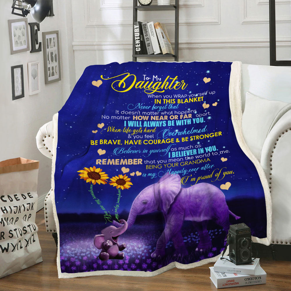To My Daughter - I Will Always Be With You - Fleece Blanket FB03V