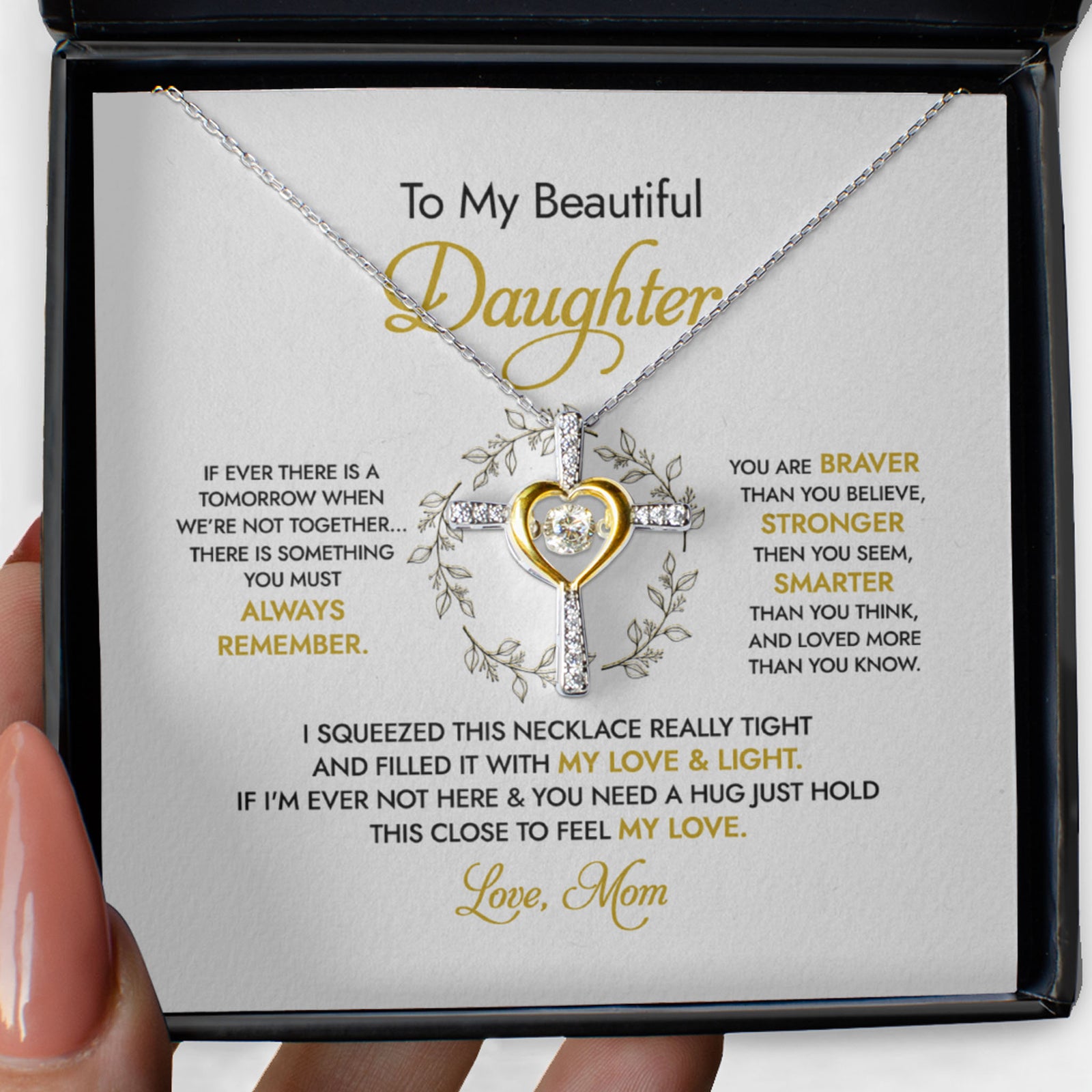 To My Beautiful Daughter - You Mean To Me - Cross Dancing Necklace