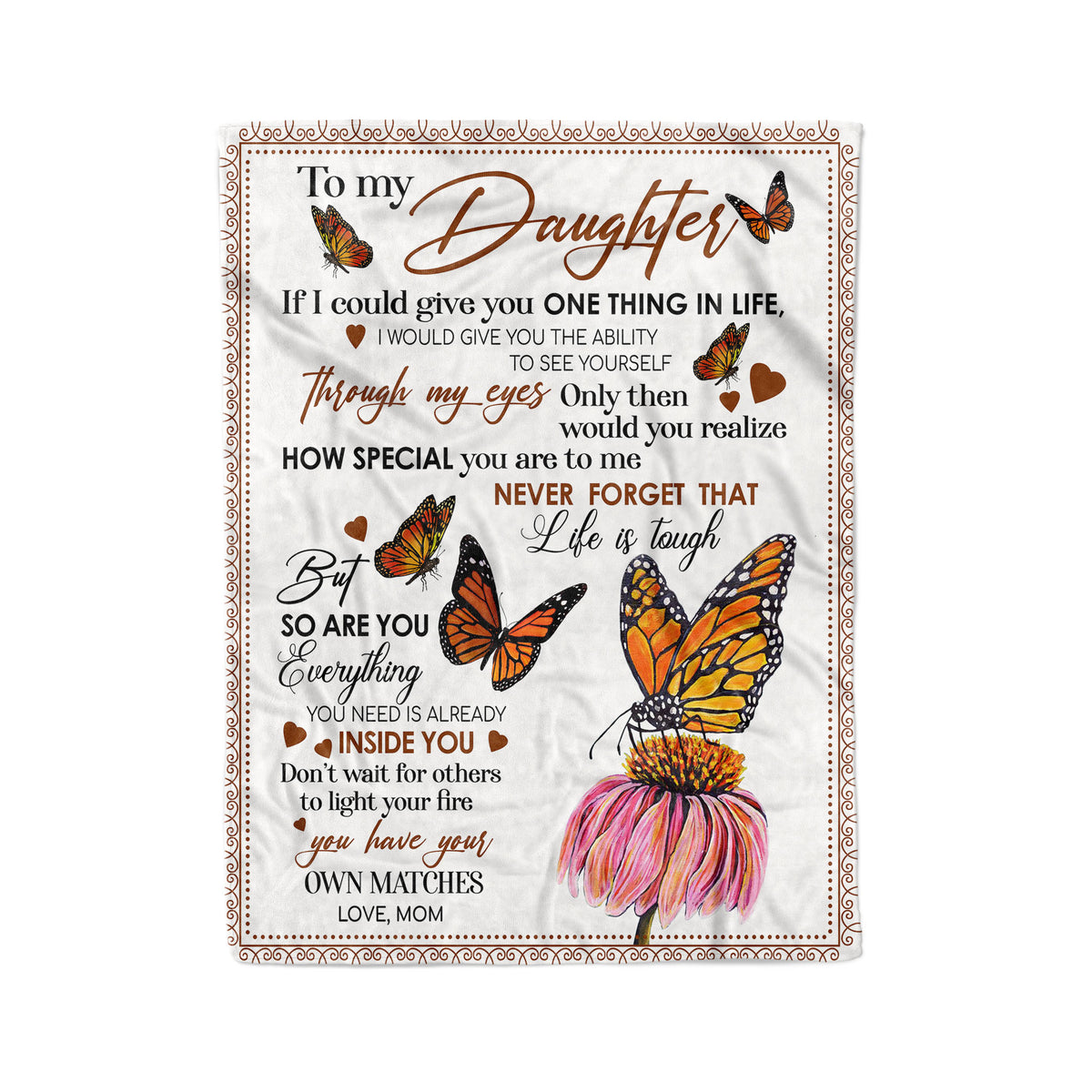 To My Daughter - How Special You Are To Me - Fleece Blanket FB06V