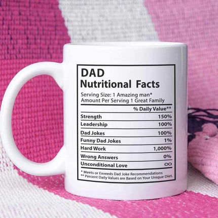 Novelty Superhero Dad Nutrition Facts - Mug MG05 - Charming Present