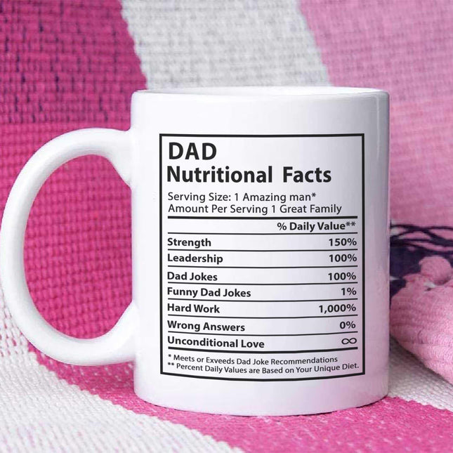 Novelty Superhero Dad Nutrition Facts - Mug MG05 - Charming Present