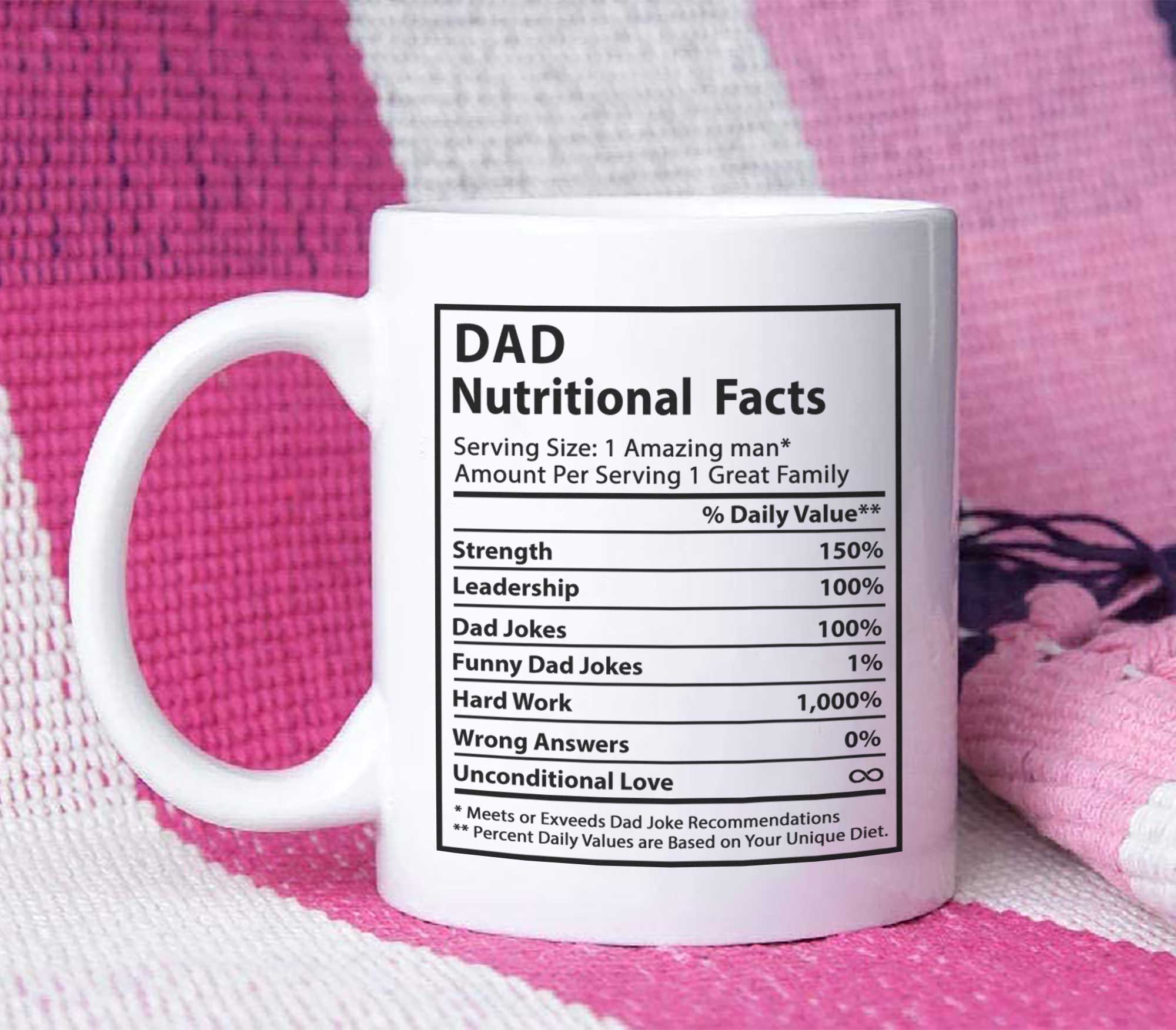 Novelty Superhero Dad Nutrition Facts - Mug MG05