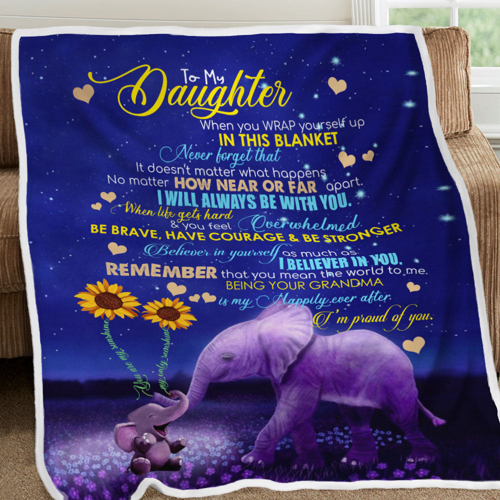 To My Daughter - I Will Always Be With You - Fleece Blanket FB03V