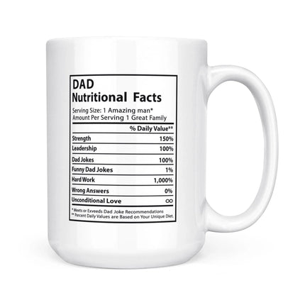 Novelty Superhero Dad Nutrition Facts - Mug MG05 - Charming Present
