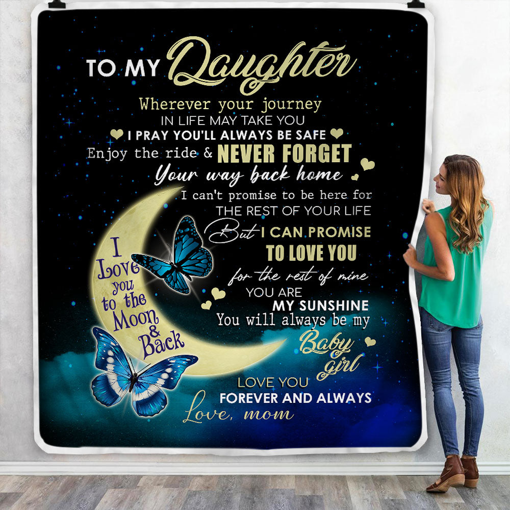 To My Daughter - Enjoy The Ride - Fleece Blanket FB01V