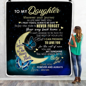 To My Daughter - Enjoy The Ride - Fleece Blanket FB01V