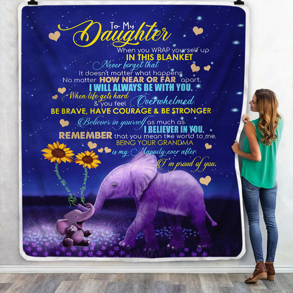 To My Daughter - I Will Always Be With You - Fleece Blanket FB03V