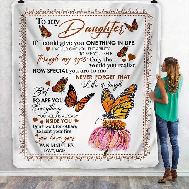 To My Daughter - How Special You Are To Me - Fleece Blanket FB06V - Charming Present