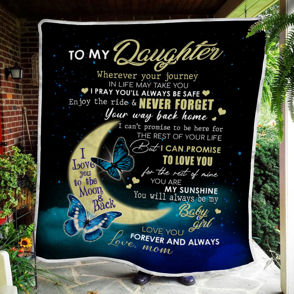 To My Daughter - Enjoy The Ride - Fleece Blanket FB01V
