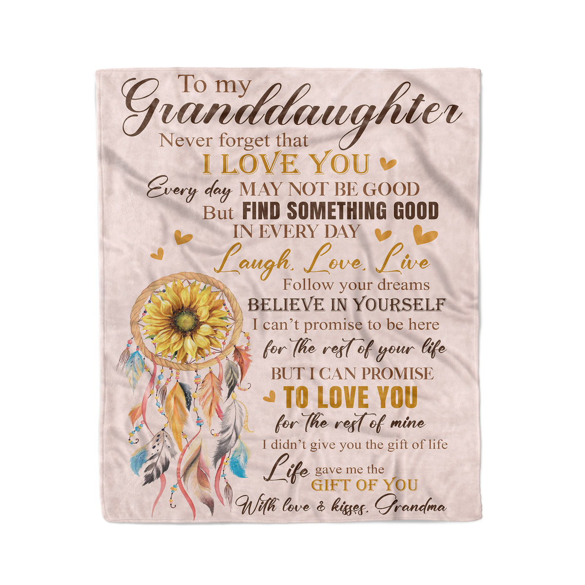 To My Granddaughter - I Love You - Fleece Blanket FB05T