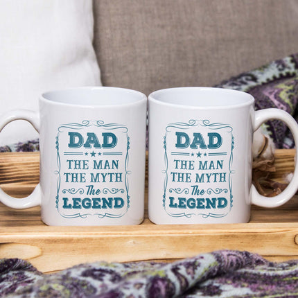 Dad - The Legend The Man The Myth - White Mug MG21 - Charming Present