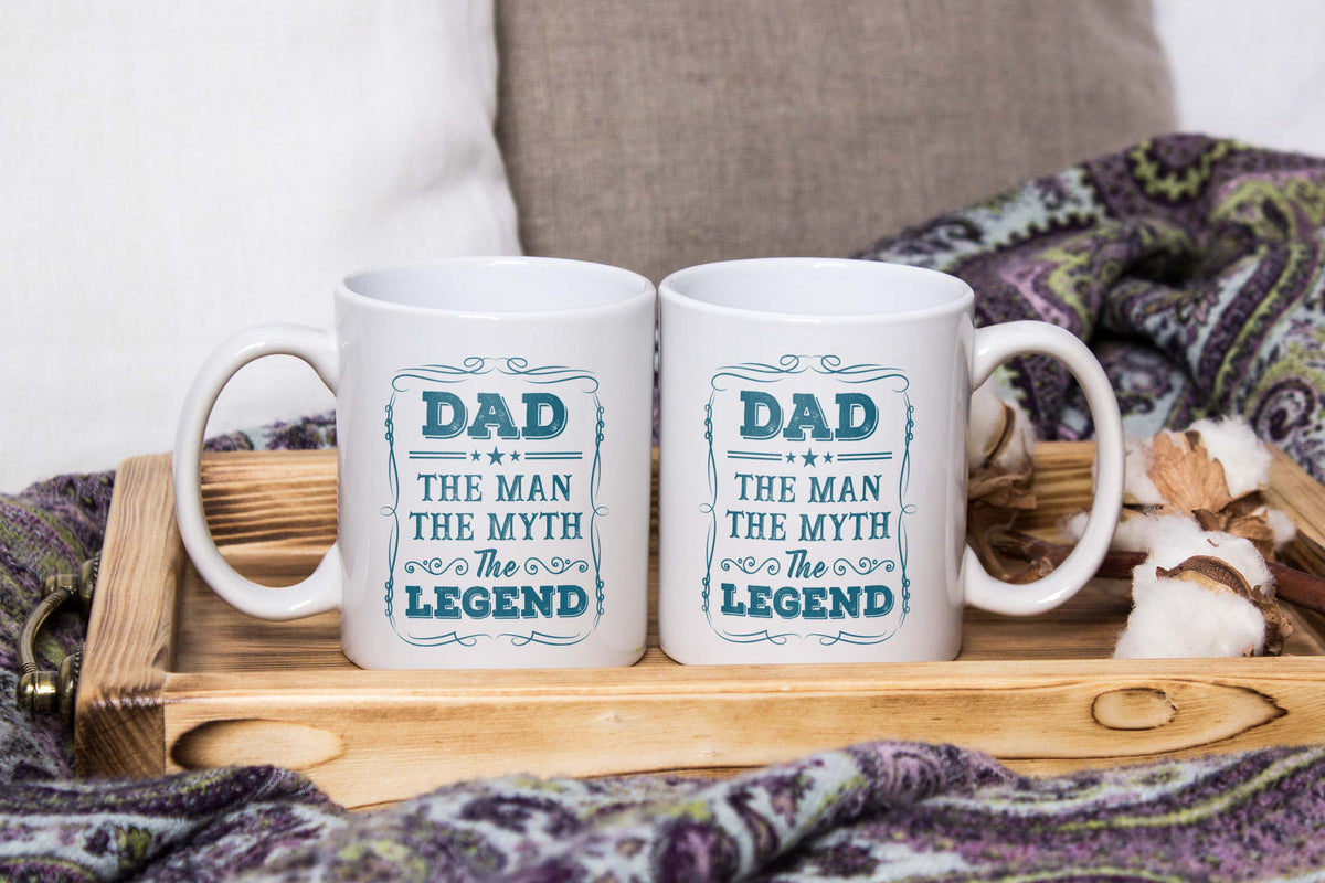 Dad - The Legend The Man The Myth - White Mug MG21