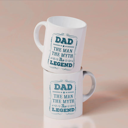 Dad - The Legend The Man The Myth - White Mug MG21 - Charming Present