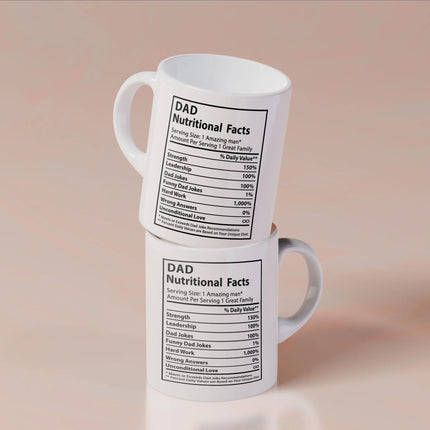 Novelty Superhero Dad Nutrition Facts - Mug MG05 - Charming Present