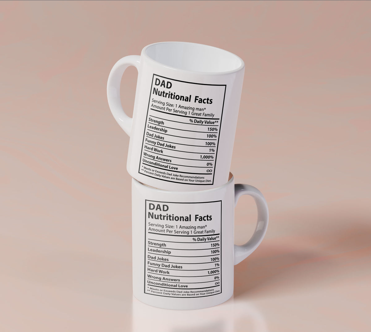 Novelty Superhero Dad Nutrition Facts - Mug MG05