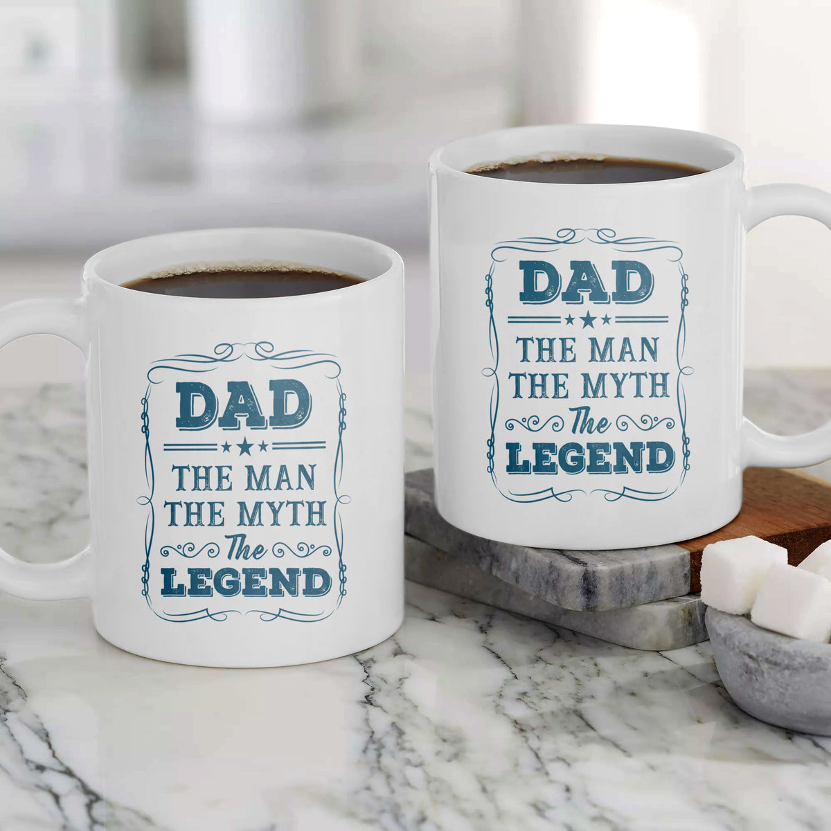 Dad - The Legend The Man The Myth - White Mug MG21
