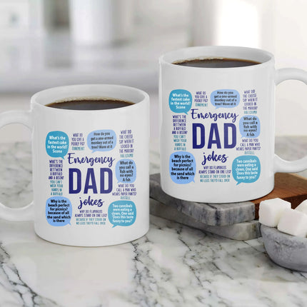 Emergency Dad Jokes - White Mug MG10 - Charming Present