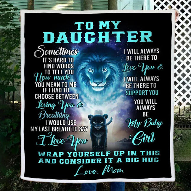 To My Daughter - How Much You Mean To Me - Fleece Blanket FB02T - Charming Present