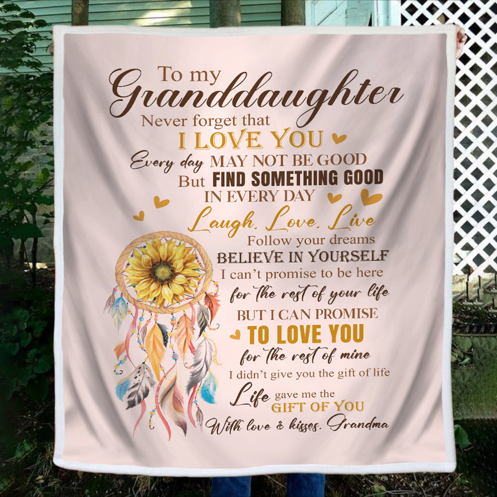 To My Granddaughter - I Love You - Fleece Blanket FB05T