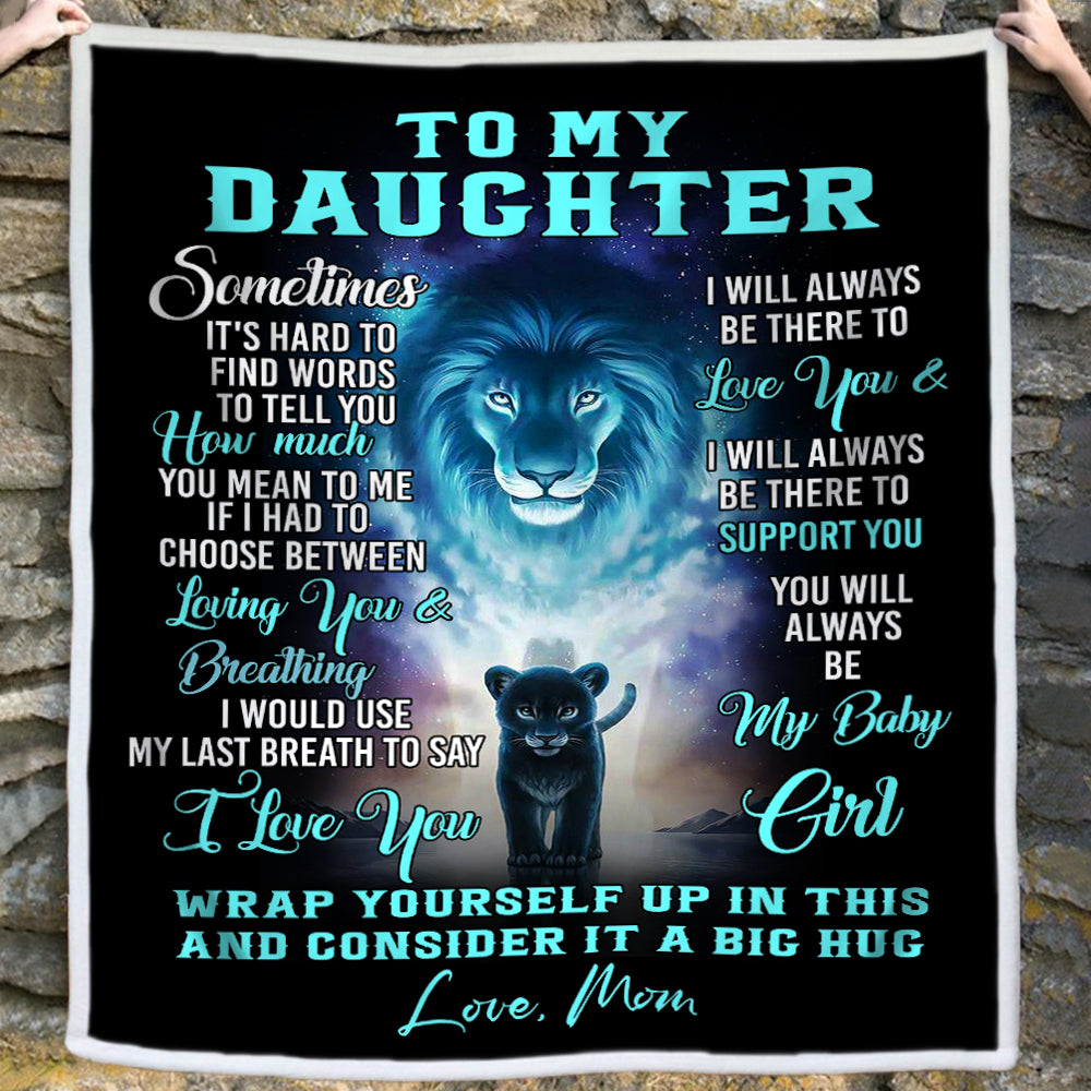 To My Daughter - How Much You Mean To Me - Fleece Blanket FB02T