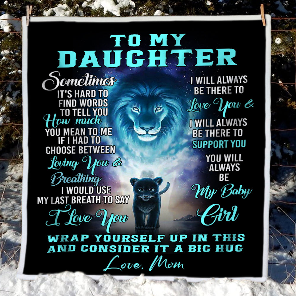 To My Daughter - How Much You Mean To Me - Fleece Blanket FB02T