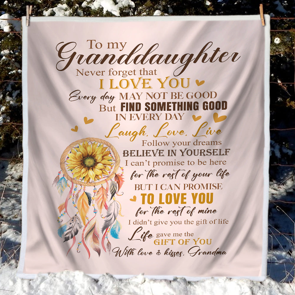 To My Granddaughter - I Love You - Fleece Blanket FB05T