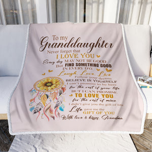 To My Granddaughter - I Love You - Fleece Blanket FB05T