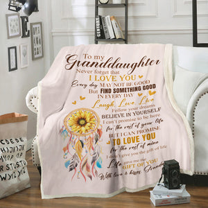 To My Granddaughter - I Love You - Fleece Blanket FB05T
